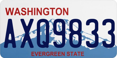 WA license plate AXQ9833