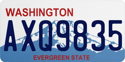 WA license plate AXQ9835