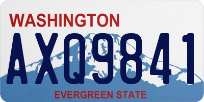 WA license plate AXQ9841