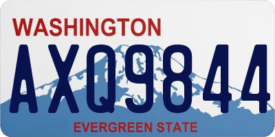 WA license plate AXQ9844