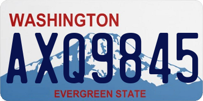 WA license plate AXQ9845
