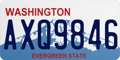WA license plate AXQ9846