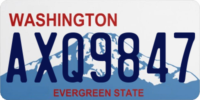 WA license plate AXQ9847
