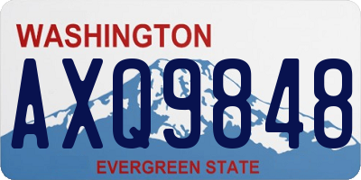 WA license plate AXQ9848
