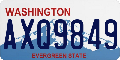 WA license plate AXQ9849