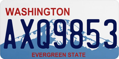 WA license plate AXQ9853