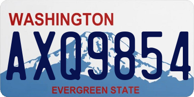 WA license plate AXQ9854