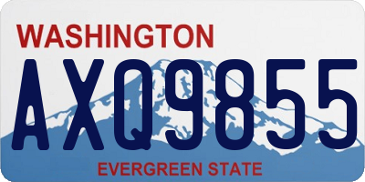 WA license plate AXQ9855