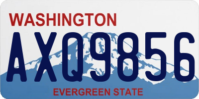 WA license plate AXQ9856