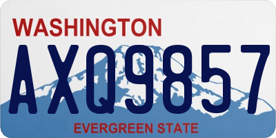 WA license plate AXQ9857