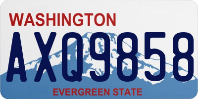 WA license plate AXQ9858