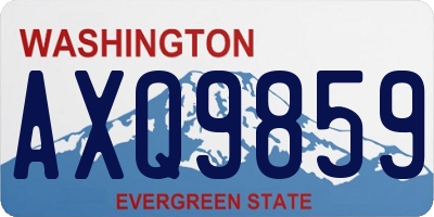 WA license plate AXQ9859