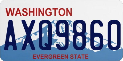 WA license plate AXQ9860