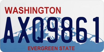 WA license plate AXQ9861