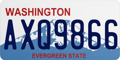 WA license plate AXQ9866