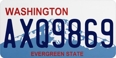 WA license plate AXQ9869