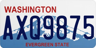 WA license plate AXQ9875