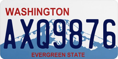 WA license plate AXQ9876