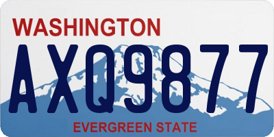 WA license plate AXQ9877
