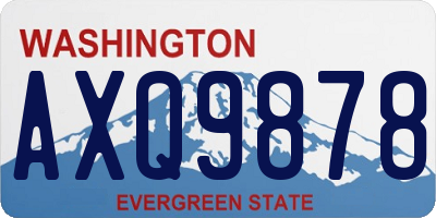WA license plate AXQ9878