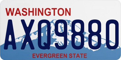 WA license plate AXQ9880