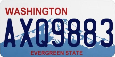 WA license plate AXQ9883