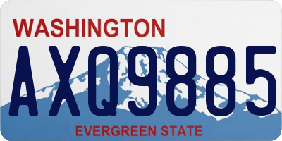 WA license plate AXQ9885