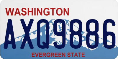 WA license plate AXQ9886