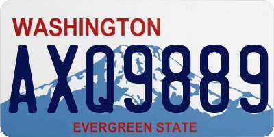 WA license plate AXQ9889