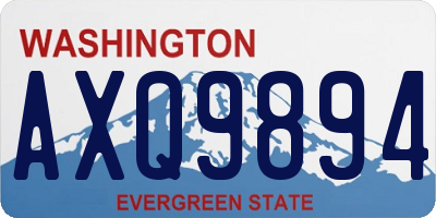 WA license plate AXQ9894