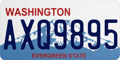 WA license plate AXQ9895