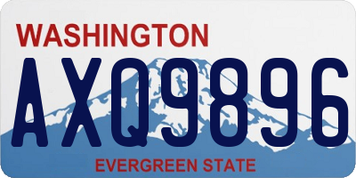 WA license plate AXQ9896