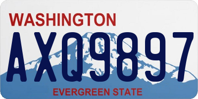 WA license plate AXQ9897