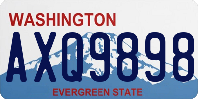 WA license plate AXQ9898