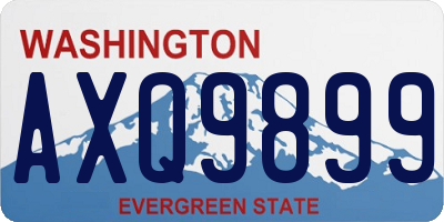 WA license plate AXQ9899