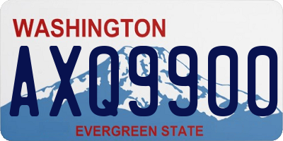WA license plate AXQ9900
