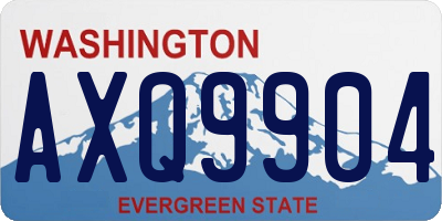 WA license plate AXQ9904