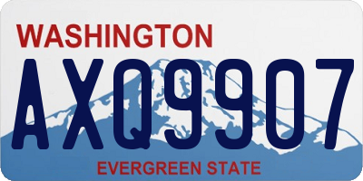 WA license plate AXQ9907