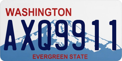 WA license plate AXQ9911