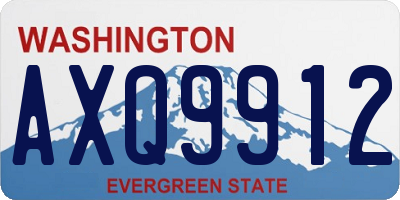 WA license plate AXQ9912