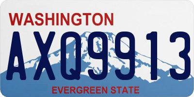 WA license plate AXQ9913