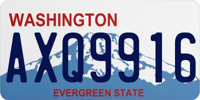 WA license plate AXQ9916