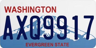 WA license plate AXQ9917