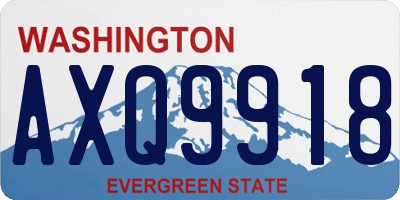 WA license plate AXQ9918