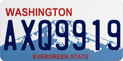 WA license plate AXQ9919