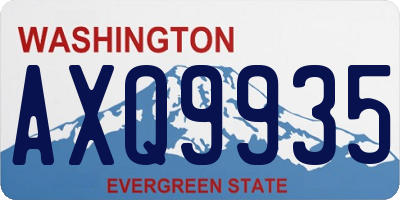 WA license plate AXQ9935