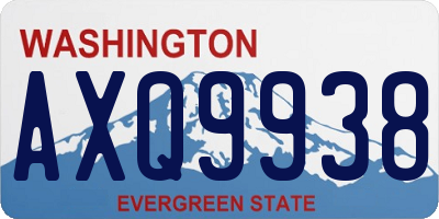 WA license plate AXQ9938