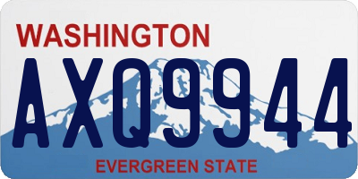 WA license plate AXQ9944
