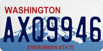 WA license plate AXQ9946