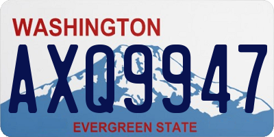 WA license plate AXQ9947